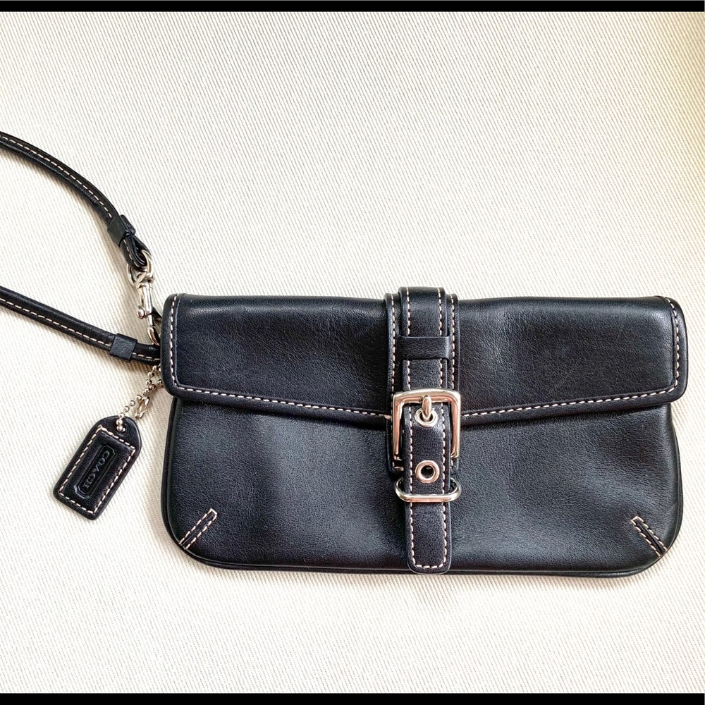 Black COACH wristlet